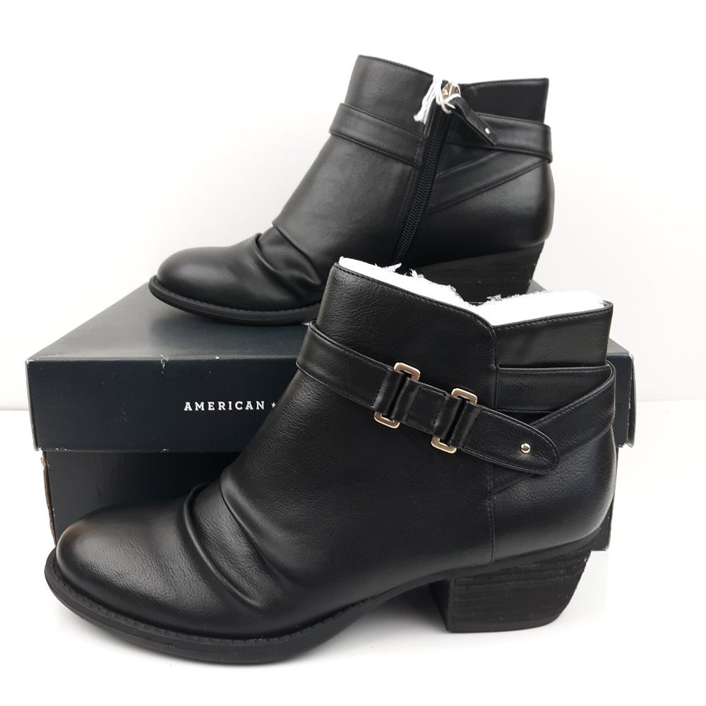 Dr. Scholl's Short Boots Black Women Size 9M Joyful